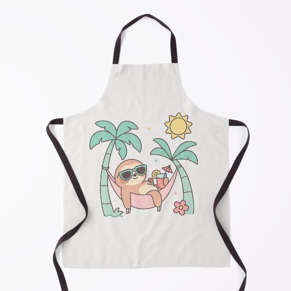 Item preview, Cute Kawaii Sloth in a Hammock – Pastel Tropical Summer Vibes designed and sold by RANDOMNESS.