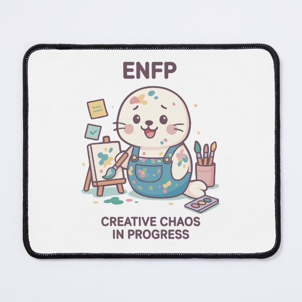 Item preview, ENFP kawaii seal – creative chaos in progress designed and sold by SealSquad.