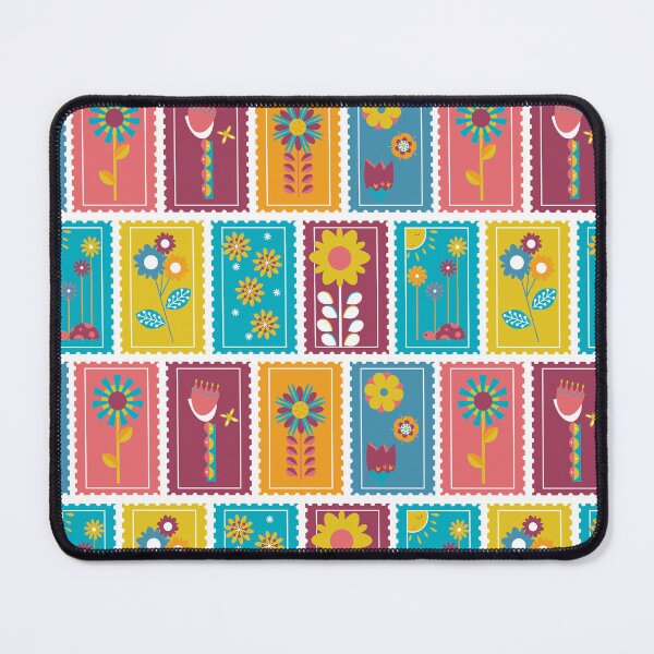 Item preview, Send in the Blooms - Vibrant Retro Flower Stamps designed and sold by BrendaWaldekker.
