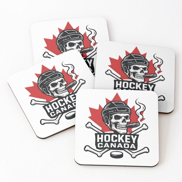 Item preview, Hockey Canada Skull Helmet – Badass Maple Leaf Hockey Design designed and sold by WAUZ.