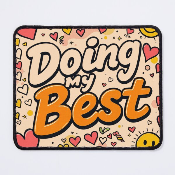 Item preview, Doing My Best – Retro Positive Vibes Design designed and sold by GracefulPODshop.