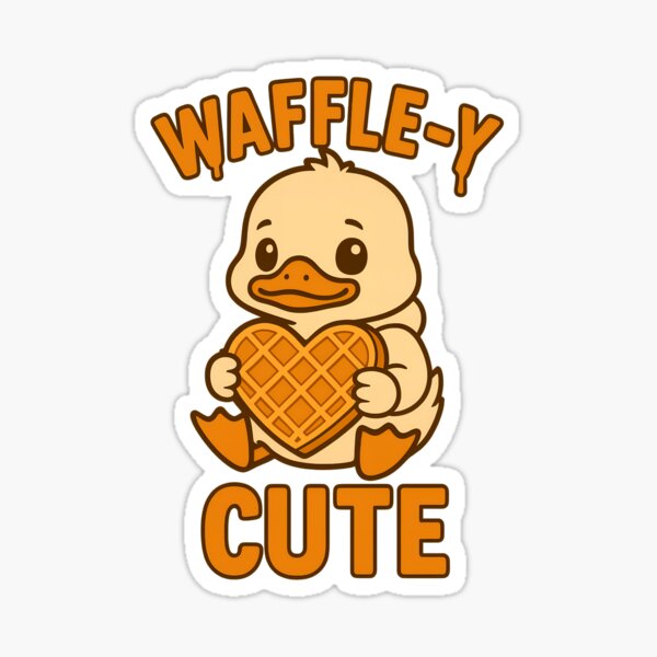 Item preview, Waffle-y Cute Duck – Kawaii Breakfast Lover Design for Foodie Fans designed and sold by TeeTimeTreasure.