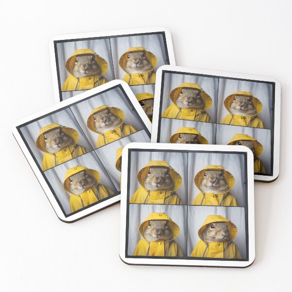 Item preview, Rainy Day Squirrel – Cute and Offbeat Animal Art for Squirrel Lovers designed and sold by RockFireMerch.