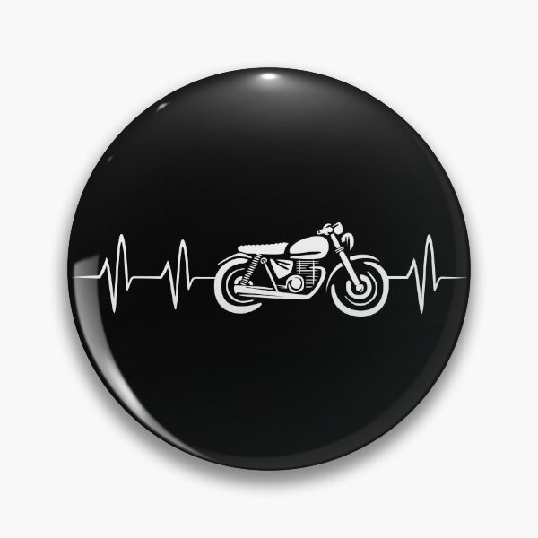 Item preview, Caferacer cartoon with heartbeat - bikers and custom fans designed and sold by AndreMi.