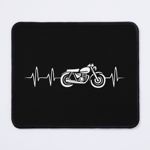 Item preview, Caferacer cartoon with heartbeat - bikers and custom fans designed and sold by AndreMi.