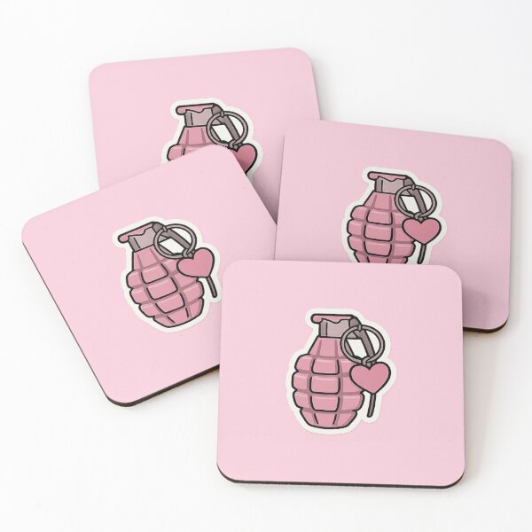 Item preview, Heart-Pin Grenade - Military Girlie Vol. 2 designed and sold by YourNerdySupply.