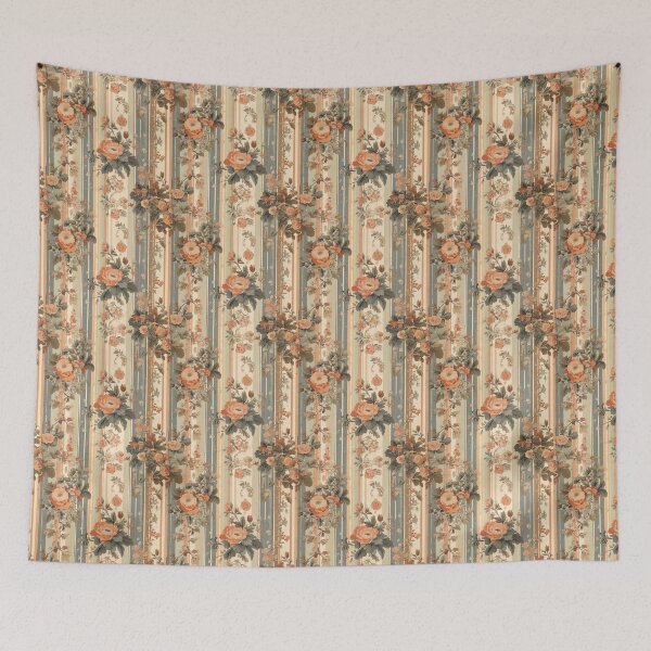 Item preview, French Floral Stripe designed and sold by Designbes.