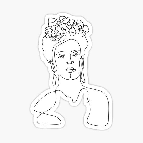Aperçu de l'œuvre Portrait de fleur de Frida Kahlo créée et vendue par OneLineWithin.