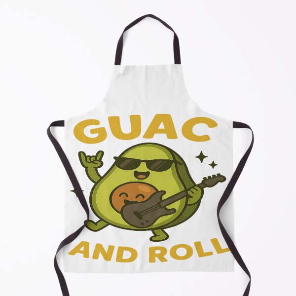 Item preview, Guac and Roll Funny Avocado Rock Design designed and sold by DonnyFoodGadget.