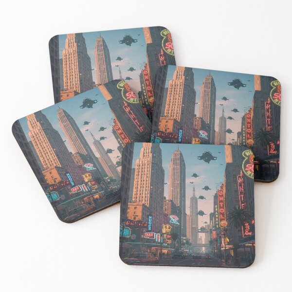 Item preview, Retro-futuristic city designed and sold by P-OH-Style.
