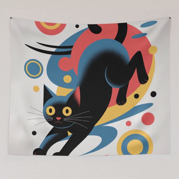 Item preview, Jumping Black Cat designed and sold by whitecat23.
