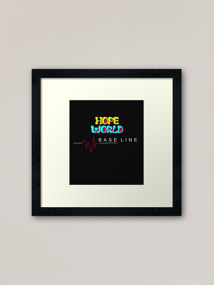 Hope World Base Line Framed Art Print By Deland3 Redbubble