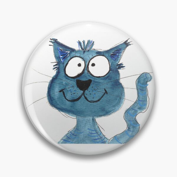Aperçu de l'œuvre Chat bleu idiot créée et vendue par WhimsyWomanCreatives.