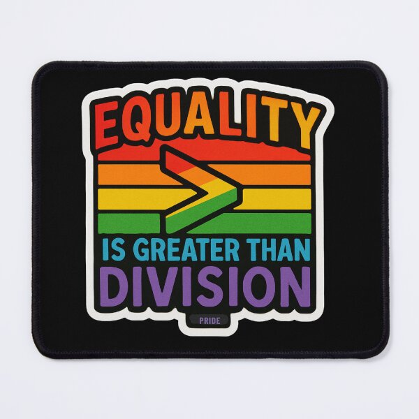 Item preview, Equality Is Greater Than Division - PRIDE designed and sold by LewpyG.