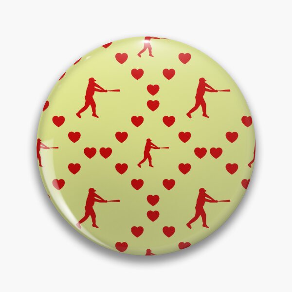 Item preview, Baseballspieler Nahtloses Herzmuster | Joueur de baseball Modèle de cœur sans couture | Baseball Player Seamless Heart Pattern | Giocatore di baseball Motivo a cuore senza cuciture designed and sold by TheIconSmith.