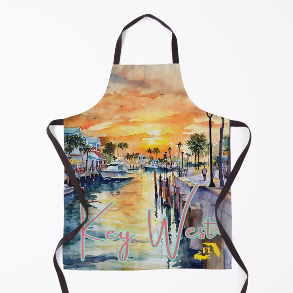 Item preview, Key West Florida Watercolor Coastal Scene designed and sold by TuncGK.