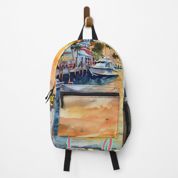 Item preview, Key West Florida Watercolor Coastal Scene designed and sold by TuncGK.