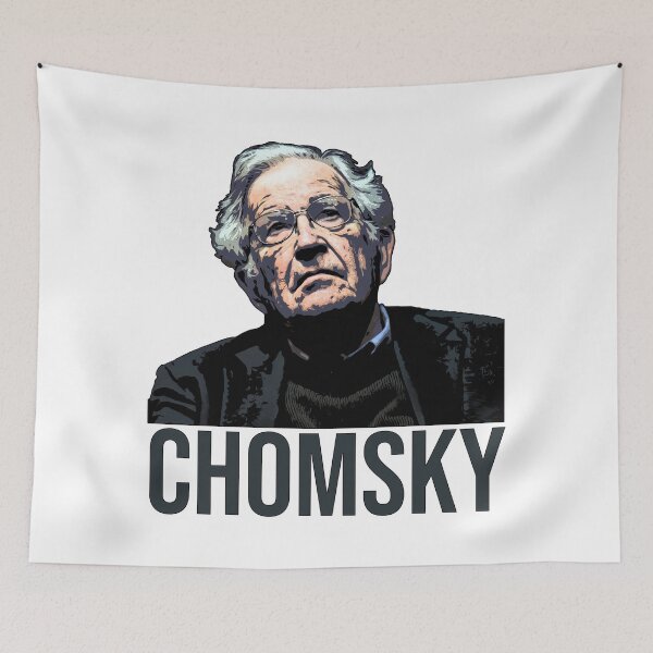 Item preview, Professor Noam Chomsky, Linguist and Intellect illustrated graphic designed and sold by Signs for Dark Times.