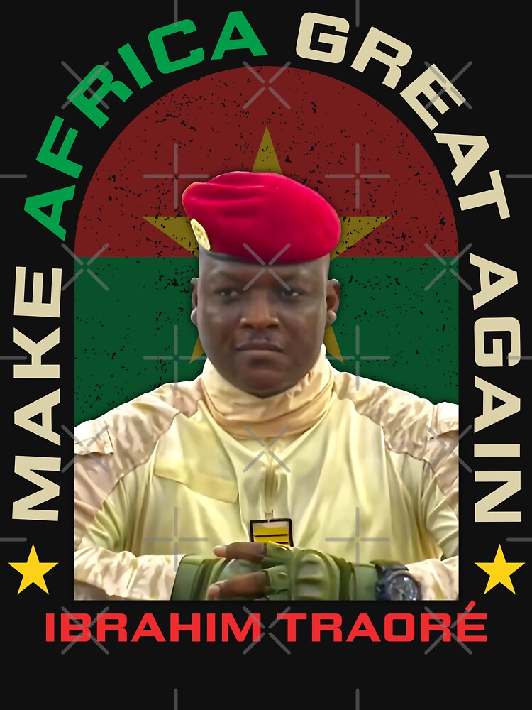 Thumbnail 7 of 7, Classic T-Shirt, Make Africa Great Again – Ibrahim Traoré Tribute Design T-Shirt designed and sold by EthosWear.