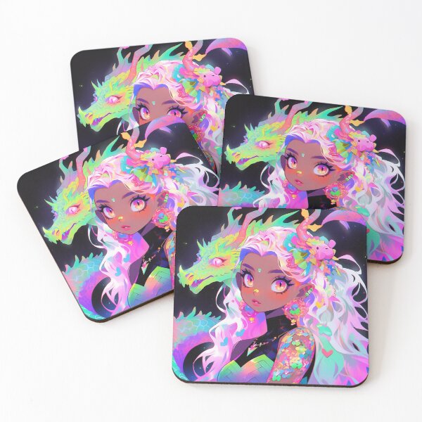 Item preview, Dreamweaver Elf with Neon Dragon designed and sold by bubblegoth.