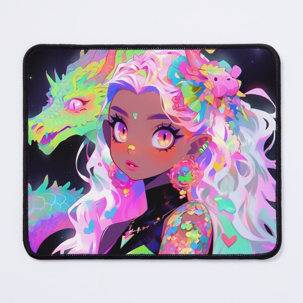 Item preview, Dreamweaver Elf with Neon Dragon designed and sold by bubblegoth.