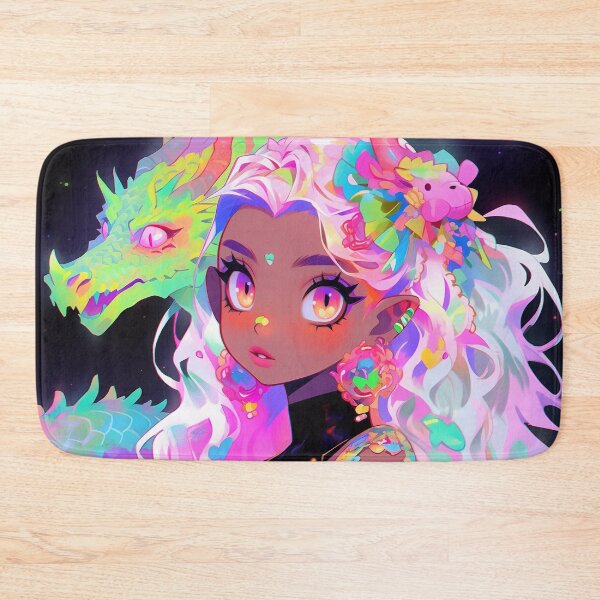 Item preview, Dreamweaver Elf with Neon Dragon designed and sold by bubblegoth.