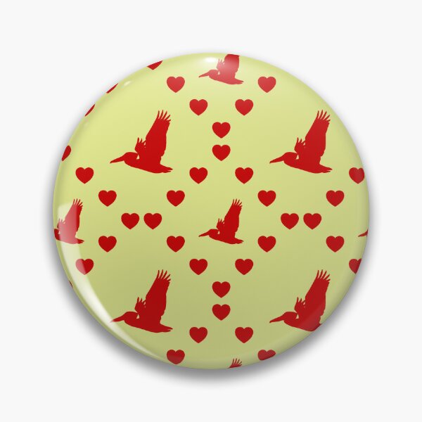 Item preview, Fliegender Pelikan Nahtloses Herzmuster | Pélican volant Modèle de cœur sans couture | Flying Pelican Seamless Heart Pattern | Pellicano volante Motivo a cuore senza cuciture designed and sold by TheIconSmith.