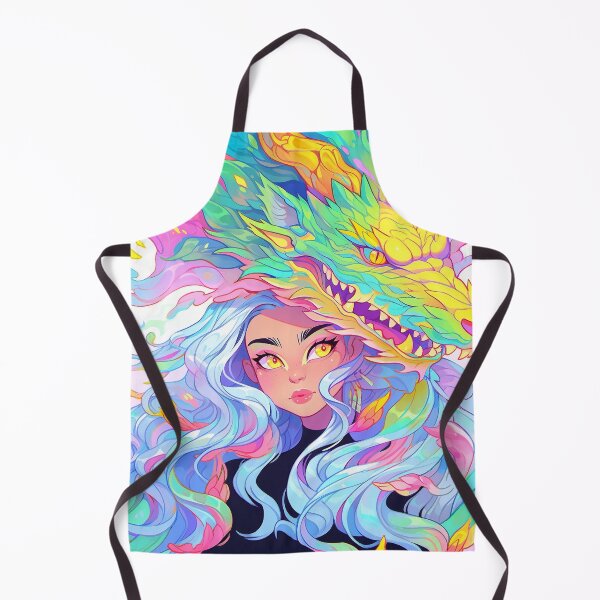 Item preview, Flame-Haired Anime Girl with Dragon Spirit designed and sold by bubblegoth.