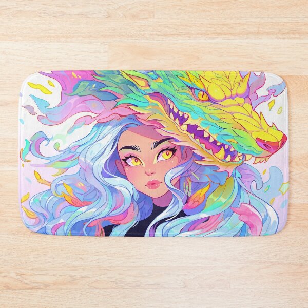 Item preview, Flame-Haired Anime Girl with Dragon Spirit designed and sold by bubblegoth.