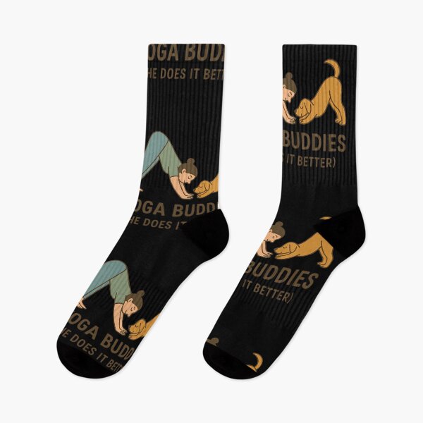 Item preview,  Yoga Buddies – Funny Dog and Owner Pose Quote (He Does It Better) designed and sold by Jason123za.