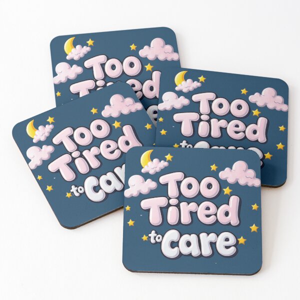 Item preview, Too Tired To Care – Funny Relatable Minimal Design designed and sold by GracefulPODshop.