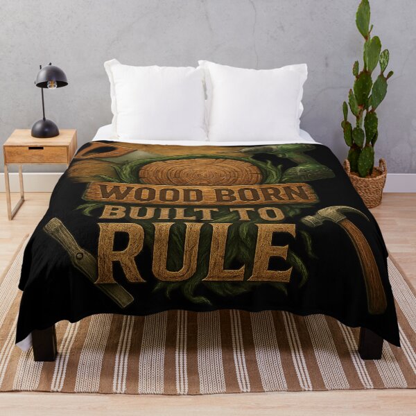 Item preview, Wood Born – Built to Rule | Koszulka dla stolarza z duszą rzemieślnika. Wood Born – Built to Rule | T-shirt for True Woodworking Souls designed and sold by Moon steps.