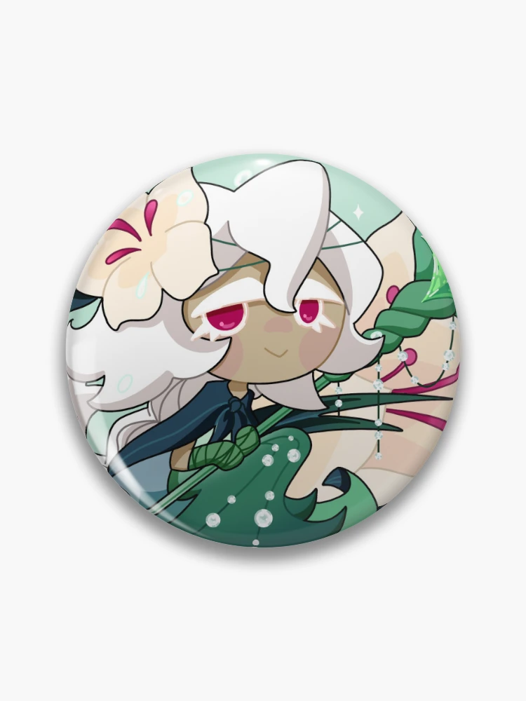 white lily cookie" Pin for Sale by froggii-butter | Redbubble