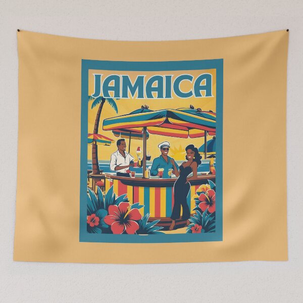 Item preview, A Vintage Travel Illustration of Ocho Rios - Jamaica  designed and sold by GoodOldVintage.