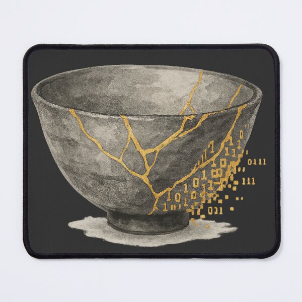 Item preview, Kintsugi Bowl Glitch: Digital Meets Ancient Ar designed and sold by Analog-attire.