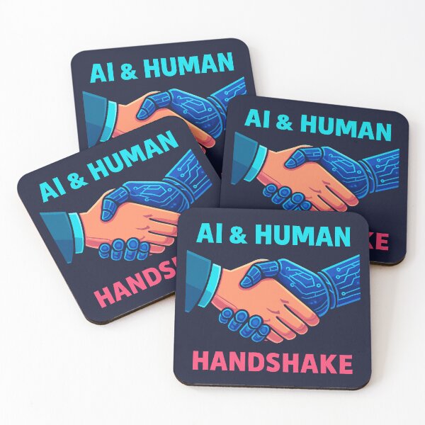 Item preview, AI & Human Handshake – Future Collaboration designed and sold by SpectrumCreations.
