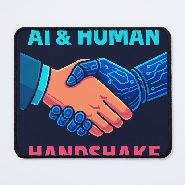 Item preview, AI & Human Handshake – Future Collaboration designed and sold by SpectrumCreations.