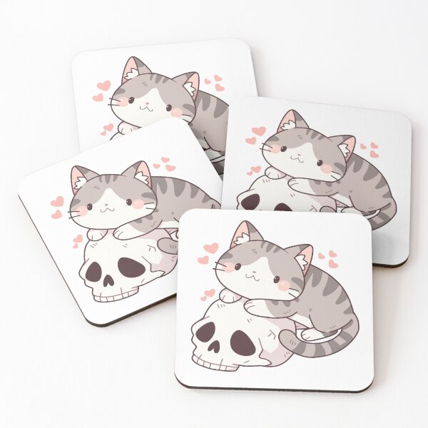 Item preview, Cat on a skull designed and sold by MendaciousMina.