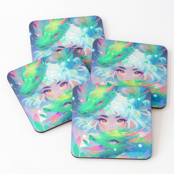 Item preview, Floral Dragon Spirit Anime Girl designed and sold by bubblegoth.