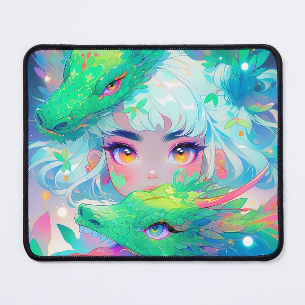 Item preview, Floral Dragon Spirit Anime Girl designed and sold by bubblegoth.
