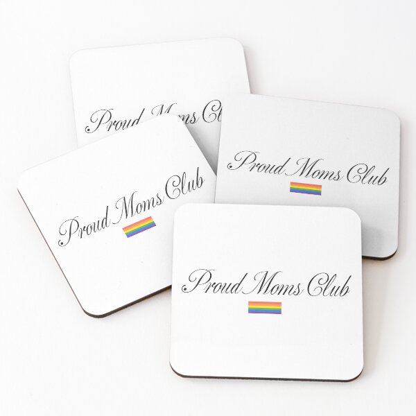 Item preview, Proud Moms Club Design – Elegant Script with Rainbow Pride Accent designed and sold by TeeTimeTreasure.