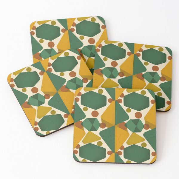 Item preview, Abstract Pattern - Mustard and Green designed and sold by whitecat23.