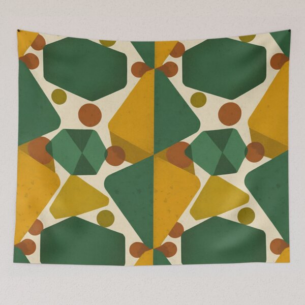 Item preview, Abstract Pattern - Mustard and Green designed and sold by whitecat23.