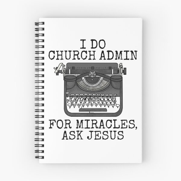Item preview, I Do Church Admin, For Miracles Ask Jesus, Christian Funny designed and sold by doodlerob.