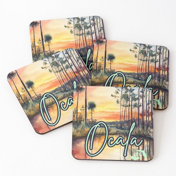 Item preview, Ocala Florida Forest Watercolor Scene designed and sold by TuncGK.