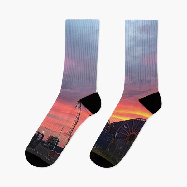 Item preview, Colourful Sunrise at the Port of Blyth designed and sold by Violaman.