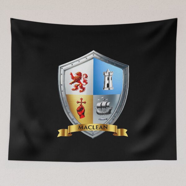 Item preview, Maclean Heraldic Shield with Name Banner  Highland Valor designed and sold by Highlandkings.
