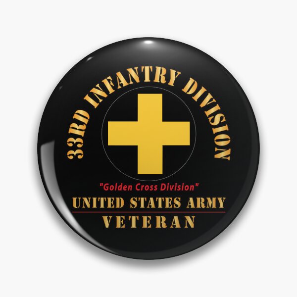 Artikelvorschau, Armee - SSI - 33. Infanteriedivision - Golden Cross Division - Veteran der US-Armee X 300 entworfen und verkauft von Military Insignia Products.