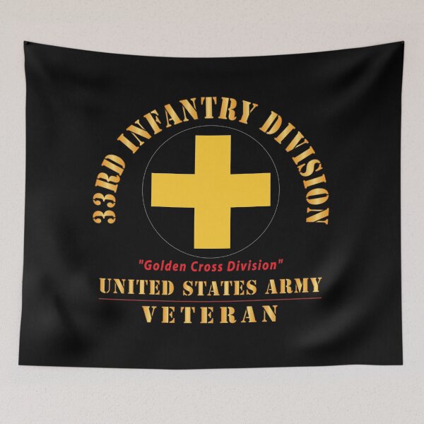Item preview, Army - SSI - 33rd Infantry Division - Golden Cross Division - US Army Veteran X 300 designed and sold by Military Insignia Products.
