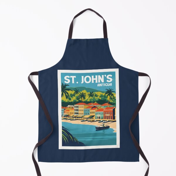 Item preview, A Vintage Travel Illustration of St. John´s - Antigua designed and sold by GoodOldVintage.